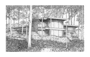 Illustration of the Luers Residence in Indianapolis, Indiana