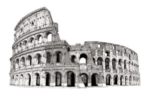 Roman Colosseum in Rome Italy
